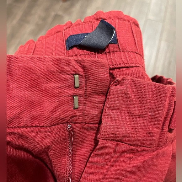 Gap cropped trouser pants with front tie dark orange/red - Picture 5 of 5